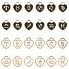 24Pcs 24 Styles Light Gold Plated Alloy Enamel Pendants ENAM-FS0003-87-1