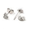 Rhinestone Gourd Stud Earrings with 316 Surgical Stainless Steel Pins EJEW-A081-04P-3