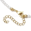 3mm Round Chakra Gemstone & Shell Pearl Beaded Necklaces for Women NJEW-JN05190-5