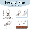 Breast Cancer Awareness Ribbon Carved Word Hope Tibetan Style Alloy Message Pendants TIBEP-TAG0001-02-4