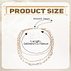1Pc Alloy Paperclip Chain Double Layer Necklaces for Women NJEW-LP0006-02G-2