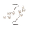 Round Imitation Pearl Acrylic Dangle Earrings EJEW-JE05855-4
