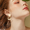 8 Pairs 8 Style Alloy Stud Earrings with Plastic Imitation Pearl Beaded EJEW-AN0003-64-5