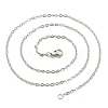 10Pcs 304 Stainless Steel Cable Chain Necklaces Set for Men Women STAS-YW0002-01P-3