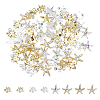64Pcs 8 Styles Starfish Alloy Rhinestone Cabochon MRMJ-FH0001-40-1