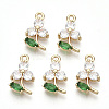 Transparent Glass Pendants GLAA-R212-17B-1