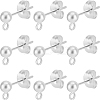 60Pcs 304 Stainless Steel Ball Stud Earring Post STAS-BBC0004-20-1