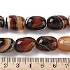 Natural Banded Agate/Striped Agate(Dyed & Heated) Beads Strands G-H324-01D-4