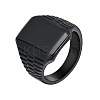 Rectangle 304 Stainless Steel Finger Rings for Men FS-WG80AFC-05-1