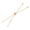 Rack Plating Adjustable Brass Slider Bracelet Making X-MAK-R025-02G-1-2