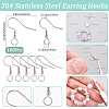 100Pcs 304 Stainless Steel Earring Hooks STAS-SC0010-42P-2