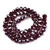 Electroplate Glass Beads Strands EGLA-A034-T8mm-A28-2