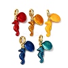 Brass Enamel European Dangle Charms KK-C119-01A-1
