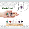 6Pcs 6 Style Natural Gemstone Pendants G-DC0001-17-2