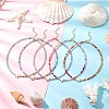5Pcs 5 Colors Summer Beach Natural Amethyst & Green Aventurine & Dyed Agate Round Beaded Necklaces NJEW-JN05262-1
