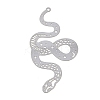 201 Stainless Steel Etched Metal Embellishments Big Pendants STAS-A192-05P-1