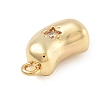 Brass Micro Pave Cubic Zirconia Pendants KK-D283-23G-2