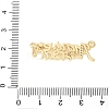 Brass Micro Pave Clear Cubic Zirconia Links KK-D357-03G-G-3