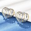 304 Stainless Steel Two Tone Stud Earrings EJEW-D319-01GP-1