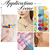 21 Strands 21 Colors Opaque Solid Color Glass Beads Strands EGLA-GO0001-03-6