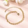 Brass Link Cable Chain Bracelet for Women BJEW-A065-06G-2