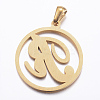 Ion Plating(IP) 304 Stainless Steel Pendants STAS-K162-071G-2