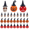 30Pcs 3 Styles Halloween Dyed Synthetic Turquoise & Alloy Pendants FIND-AR0005-28-1