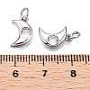 Brass Micro Pave Cubic Zirconia Charms KK-E068-VB229-B-3