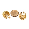 Rack Plating Brass Micro Pave Clear Cubic Zirconia Stud Earrings for Women EJEW-C125-27G-5