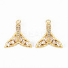 Brass Micro Pave Clear Cubic Zirconia Pendants ZIRC-S068-027-NF-1