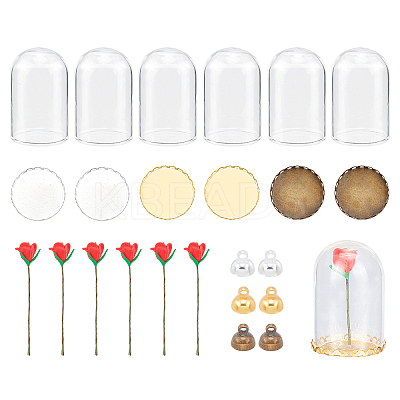 DIY Glass Dome Vial Pendant Making Kit DIY-CA0004-18-1