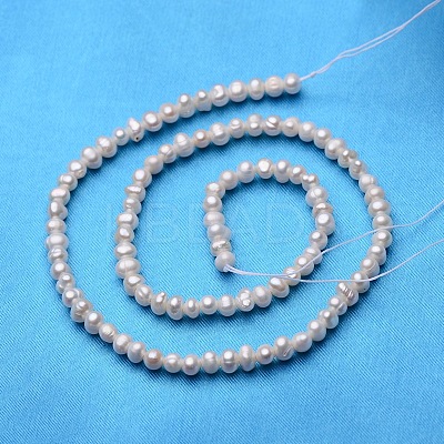 Potato Natural Cultured Freshwater Pearl Beads Strands X-PEAR-E007-3-4mm-AA-1
