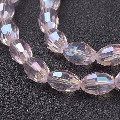 Electroplate Glass Beads Strands GC885Y-6-1