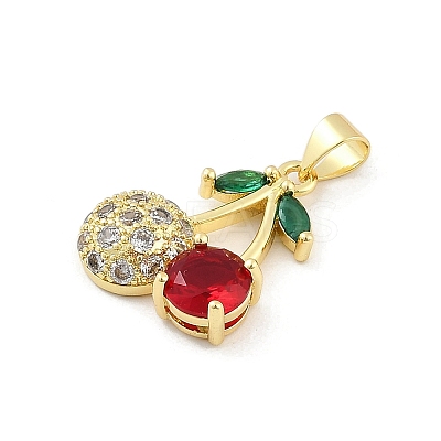 Brass Micro Pave Cubic Zirconia Pendants KK-Z090-01G-01-1