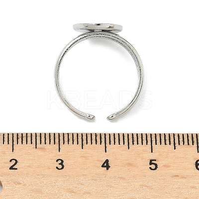 304 Stainless Steel Cuff Rings Components STAS-Z138-02P-02-1