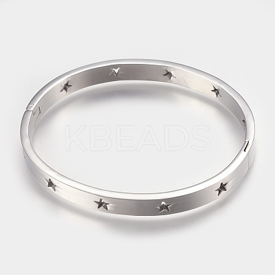 Tarnish Resistant 304 Stainless Steel Bangles LS-BJEW-P192-13P-1