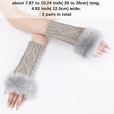 Polyacrylonitrile Fiber Yarn Knitting Fingerless Gloves COHT-PW0001-15H-1
