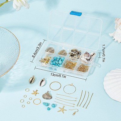 DIY Ocean Gemstone Earring Making Kit DIY-SC0020-31-1