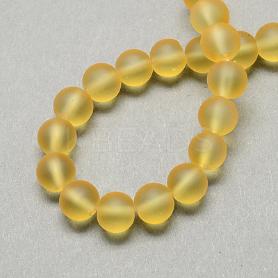 Baking Paint Transparent Glass Bead Strands X-GLAA-S031-8mm-11-1