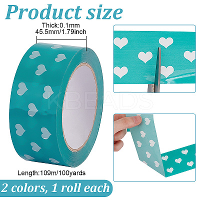 2 Roll 2 Colors Adhesive BOPP Packing Tape AJEW-GO0001-98-1