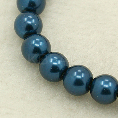 Glass Pearl Beads Strands X-HY-3D-B72-1