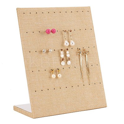 Rectangle Linen Slant Back Earring Display Stands PAAG-PW0010-005-1