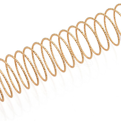 Textured Round Brass Jewelry Wires KK-N258-03G-1