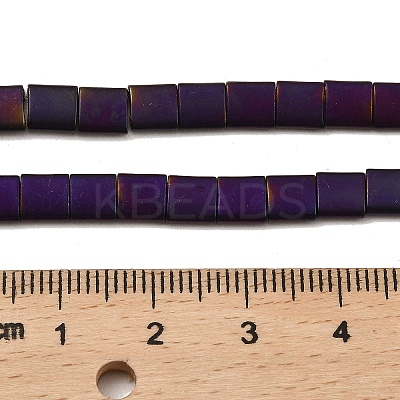 Electroplated Frosted Non-magnetic Synthetic Hematite Beads Strands G-G089-B01-05-1