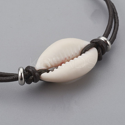 Cowhide Leather Cord Bracelets BJEW-JB04067-1
