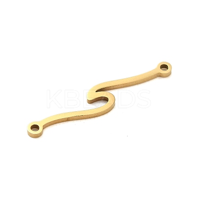 304 Stainless Steel Wave Links Connector Charms STAS-S123-03G-05-1