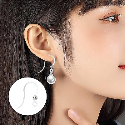 10Pcs Transparent Resin Earring Hooks FIND-YW0006-98G-1