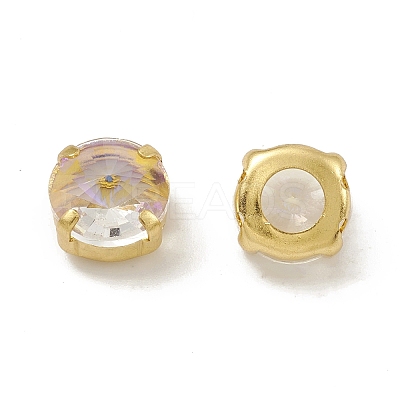 Flat Round Moonlight Effect Sew on Rhinestone GLAA-B010-04B-01-1
