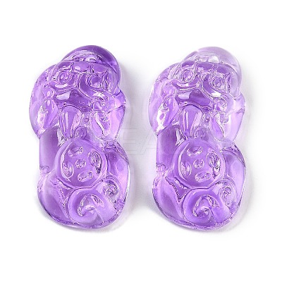 Spray Painted Imitation Jade Glass Beads GLAA-Z007-01A-1