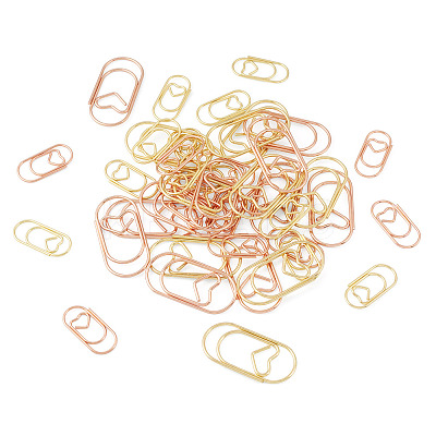 200Pcs 4 Style Carbon Steel Paper Clips FIND-TA0002-17-1